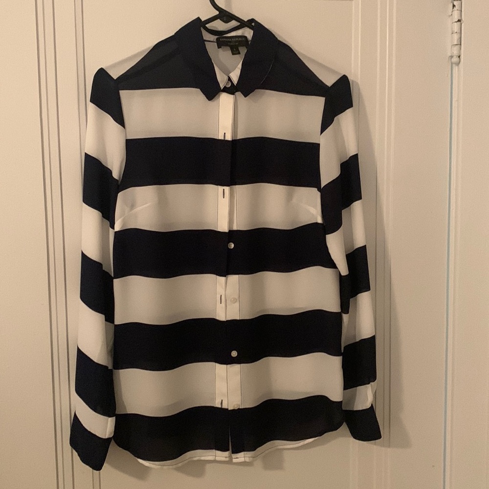 Banana Republic Striped Button Down - Size Small